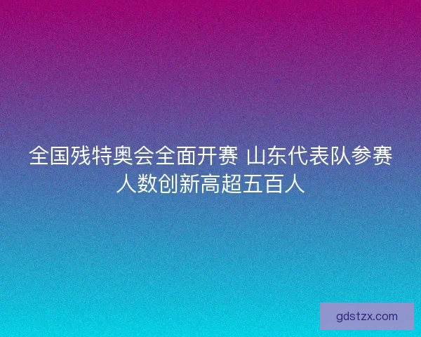 全国残特奥会全面开赛 山东代表队参赛人数创新高超五百人